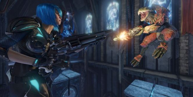 The teaser video shows off what you can expect in the next few weeks when the beta launches if you grab your keyboard and mouse, as Quake Champions is only in development for PC.