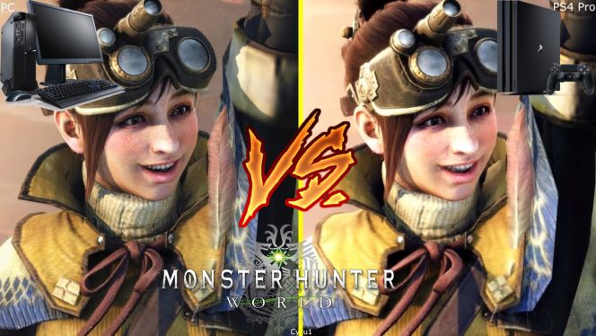 monster hunter world pc vs ps4 pro