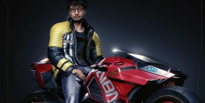 Cyberpunk 2077 celebrates the launch of Death Stranding on PC by portraying Hideo Kojima on the iconic Yaiba Kusanagi motorcycle.