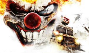 In Twisted Metal, Sweet Tooth gets back in the car to beat the faces (and cars) of his opponents.