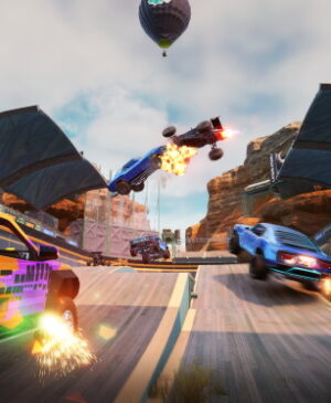 Stuntfest - World Tour strives for perfect authenticity, with mechanics that surprise you, such as players flying out of their cars.