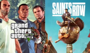 The two rival series are once again in the race for the top spot, but Saints Row is still losing out to the decade-old GTA 5, even with a fresh game.